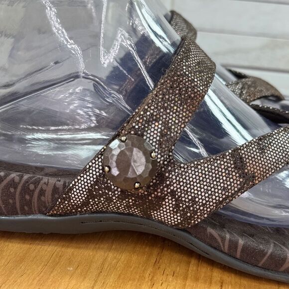 Vionic Orthaheel Rest Snakeskin‎ Thong Sandals Cocoa Brown Bronze Shimmer 8 - Picture 8 of 12